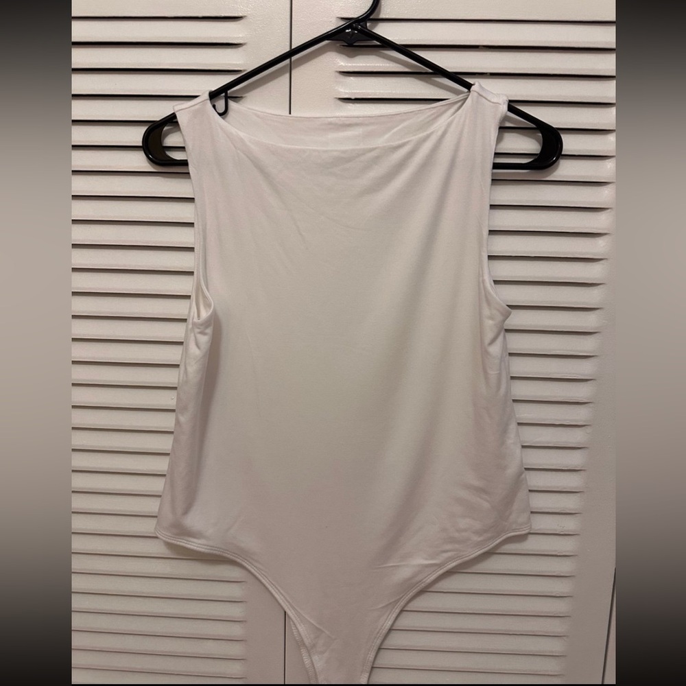 “A New Day” White Bodysuit Size M